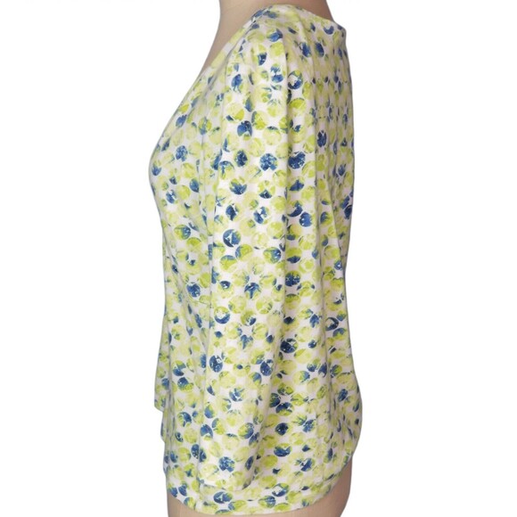 HEARTS OF PALM Womens 3/4 Sleeve Shirt Floral Print Cotton Top Size Small - Picture 4 of 4